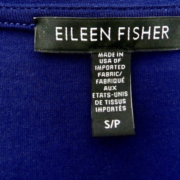 NEW! Eileen Fisher Tunic Shift Dress Pockets Stretchy Deep Purple SZ S - Picture 5 of 6